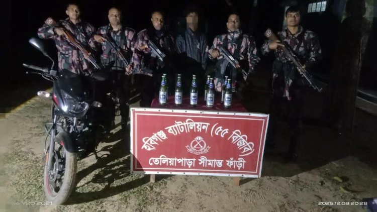 ‎হবিগঞ্জে ভারতীয় বিয়ারসহ যুবক আটক