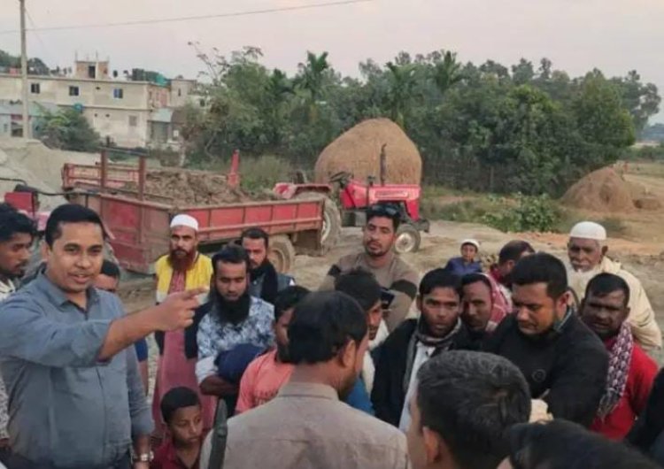 ‎মাধবপুরে অবৈধভাবে মাটি উত্তোলনের দায়ে জরিমানা