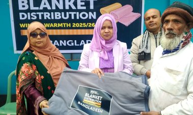 দুমকিতে শীতার্তদের মাঝে কম্বল বিতরণ 