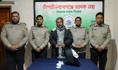 চাঁপাইনবাবগঞ্জে গাঁজাসহ মাদক ব্যবসায়ী গ্রেফতার