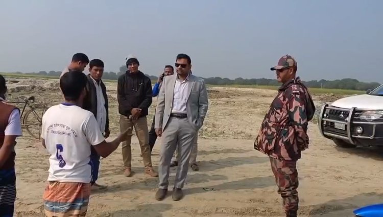 শিবগঞ্জে কৃষিজমির মাটি কাটায় তিনজনকে জরিমানা