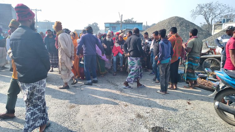 শিবগঞ্জে ট্রাকের ধাক্কায় এক পথচারী নিহত 