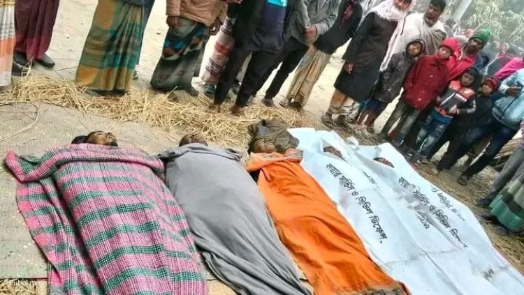 নওগাঁয় ড্রাম ট্রাকের নিয়ন্ত্রণ হারিয়ে নিহত-৫