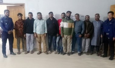 বুড়িচংয়ের চাঁদাবাজির অভিযোগে ৯জন গ্রেফতার