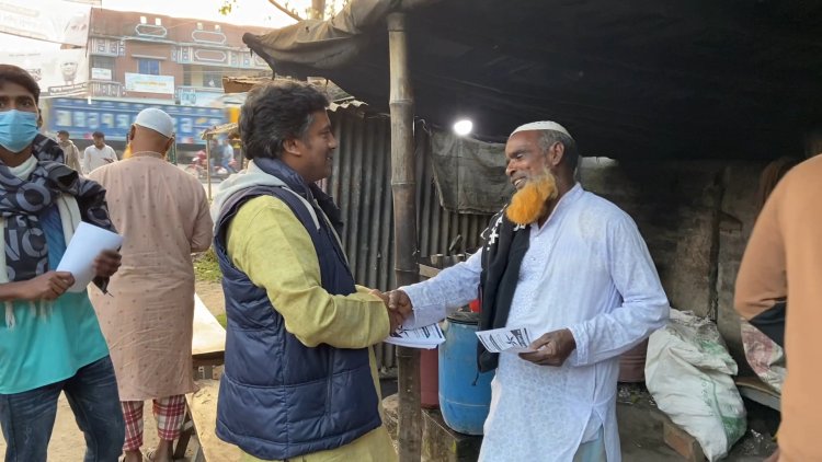 চাঁপাইনবাবগঞ্জ-৩ সদর আসনে তারা প্রতীকের গণসংযোগ