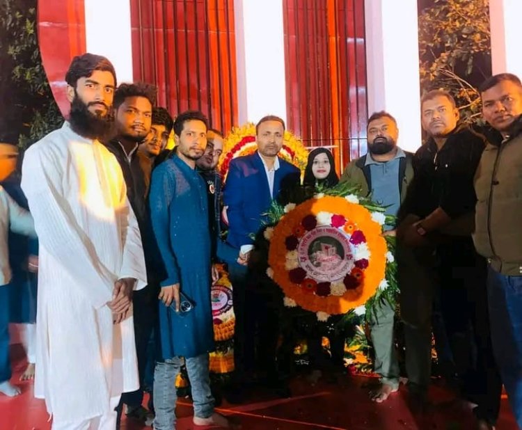 আন্তর্জাতিক মাতৃভাষা দিবসে মডেল প্রেসক্লাব চাঁপাইনবাবগঞ্জ এর শ্রদ্ধাঞ্জলি