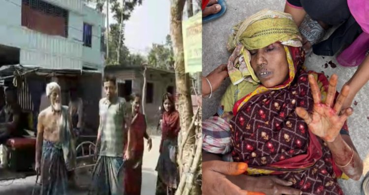 দুমকীতে প্রকাশ্যে পাঁচজনকে কুপিয়ে জখম,বাবা-ছেলে আটক