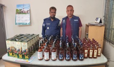 শেরপুরে ৮৬ বোতল ভারতীয় মদ উদ্ধার