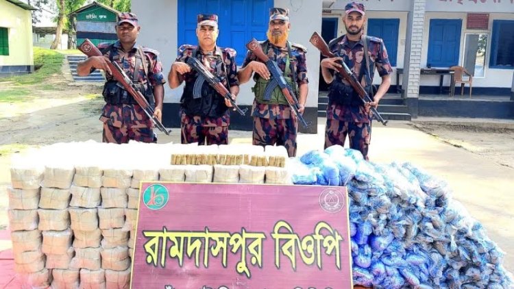 গোমস্তাপুরে ভারতীয় বিড়ি ও কারেন্ট জাল আটক