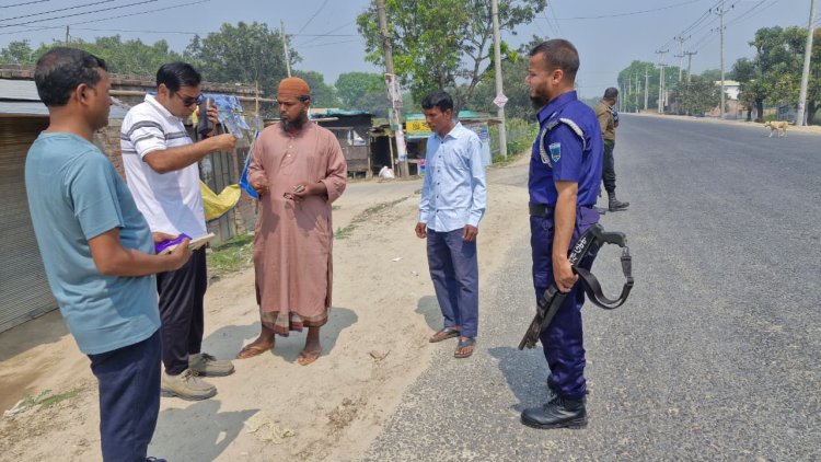 শিবগঞ্জে দুই মোটরসাইকেল চালককে জরিমানা