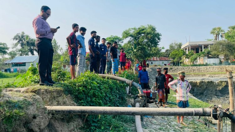 বুড়িচংয়ে অবৈধ মাটি কাটায় ড্রেজার ও পাইপ বিনষ্ট