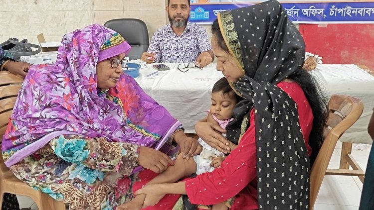 চাঁপাইনবাবগঞ্জের তিনটি উপজেলায় হামের টিকাদান শুরু