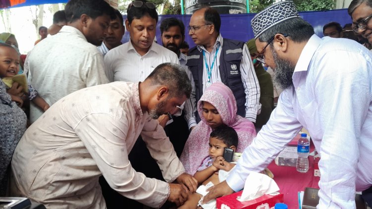 নওগাঁর পোরশায় হামের হটস্পট টিকাদান ক্যাম্পেইন উদ্বোধন