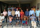 নিয়ামতপুরে সুবর্ণ নাগরিক পরিচয়পত্র,হুইল চেয়ার ও খাস পুকুরের সাইনবোর্ড বিতরণ  ‎