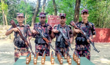 শিবগঞ্জ সীমান্তে ভারতীয় মদ জব্দ