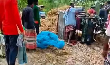 নিয়ামতপুরে ধানবাহী ট্রলি উল্টে চালকের মৃত্যু