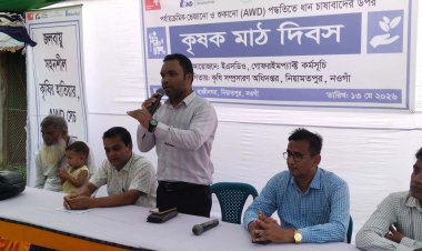 নিয়ামতপুরে AWD পদ্ধতিতে ধান চাষাবাদের উপর কৃষক মাঠ দিবস 