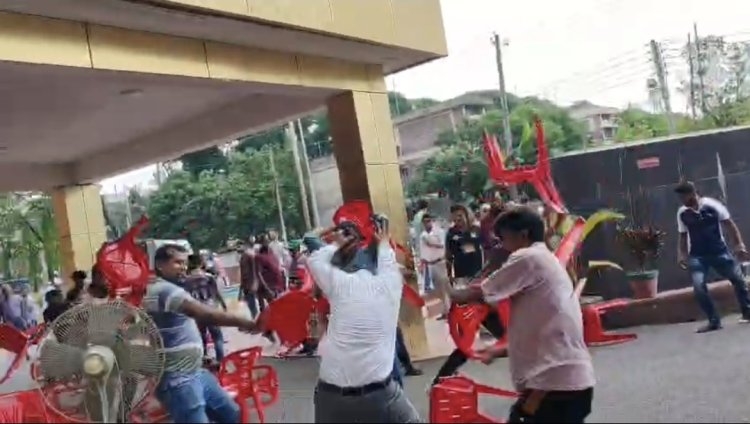 পবিপ্রবিতে শান্তিপূর্ণ কর্মসূচিতে বহিরাগতদের হামলা আহত-১০