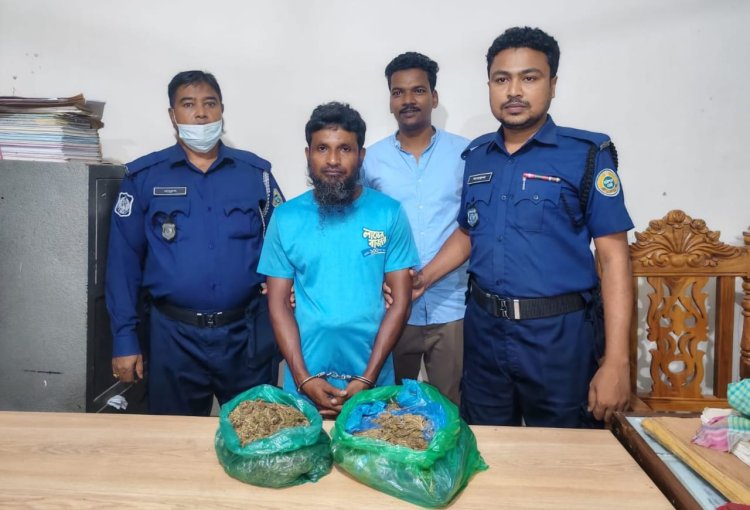 দশমিনায় গাঁজাসহ মাদক ব্যবসায়ী আটক