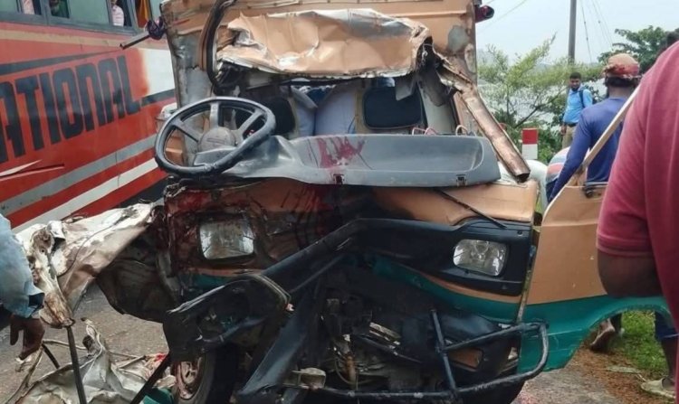 সুনামগঞ্জে বাস-লেগুনার সংঘর্ষে নিহত-২ আহত-৫