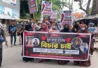 চাঁপাইনবাবগঞ্জে রজব হত্যার বিচারের দাবিতে বিক্ষোভ মিছিল