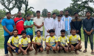 মাদকমুক্ত সমাজ গড়ার লক্ষ্যে নওগাঁয় দিনব্যাপী ফুটবল টুর্নামেন্ট উদ্বোধন