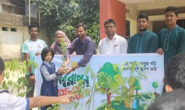 শিবগঞ্জে ফুলকুঁড়ি আসরের বৃক্ষরোপণ