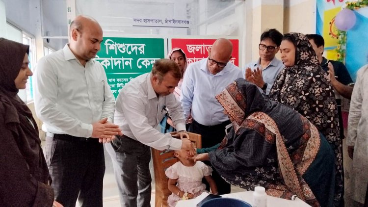 চাঁপাইনবাবগঞ্জে জাতীয় ভিটামিন ‘এ’প্লাস ক্যাম্পেইন উদ্বোধন