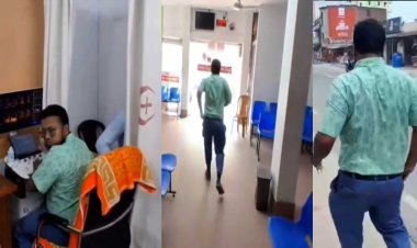 সাংবাদিক দেখে দৌঁড়ে পালালেন অফিস ফাঁকি দিয়ে প্রাইভেট হাসপাতালে থাকা চিকিৎসক,ভিডিও ভাইরাল
