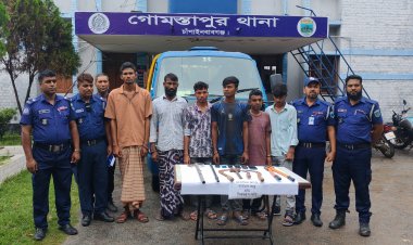 চাঁপাইনবাবগঞ্জে ছয় ডাকাত গ্রেফতার