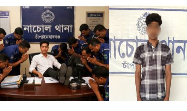 নাচোলে ওসির চেয়ারে পা তুলে বসার এআই ছবি ভাইরাল,অভিযুক্ত আটক