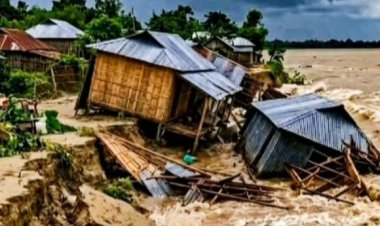 নাসিরনগর চাতলপাড় চকবাজার মেঘনার ভাঙনে বিলীনের পথে আতঙ্কে ব্যবসায়ীসহ এলাকাবাসী