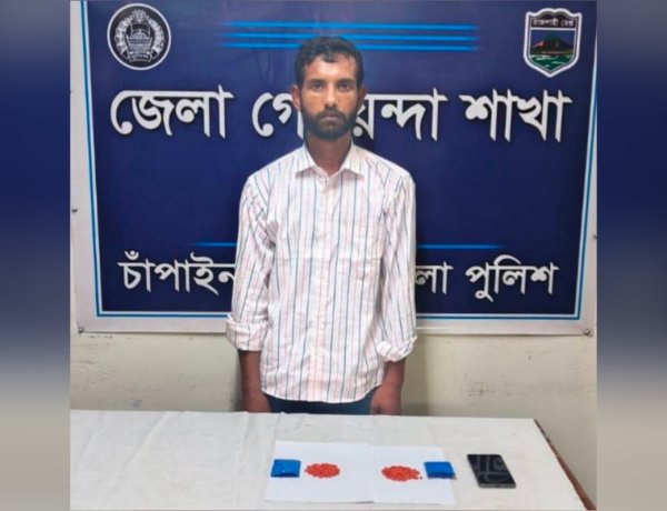 চাঁপাইনবাবগঞ্জে ইয়াবাসহ একজন গ্রেফতার 