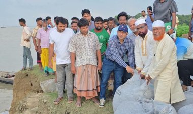 চাঁপাইনবাবগঞ্জ পদ্মায় ৪৩ কোটি টাকার নদীতীর সংরক্ষণ প্রকল্পের উদ্বোধন করেন বুলবুল এমপি