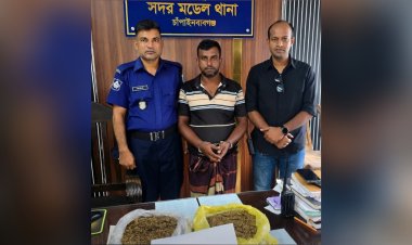 চাঁপাইনবাবগঞ্জে গাঁজাসহ একজন গ্রেফতার