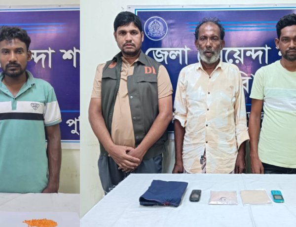 চাঁপাইনবাবগঞ্জে পৃথক দুটি অভিযান ইয়াবা ও হেরোইনসহ গ্রেফতার-৩