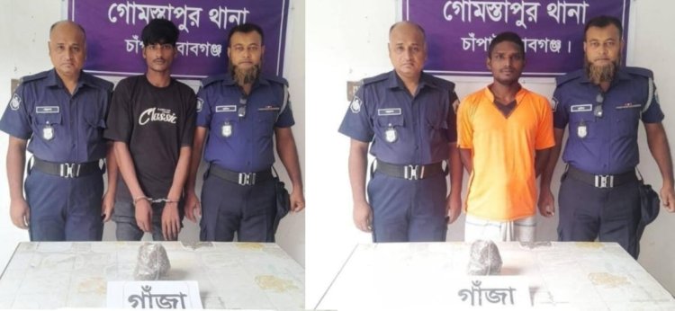 গোমস্তাপুরে গাঁজাসহ দুইজন গ্রেফতার