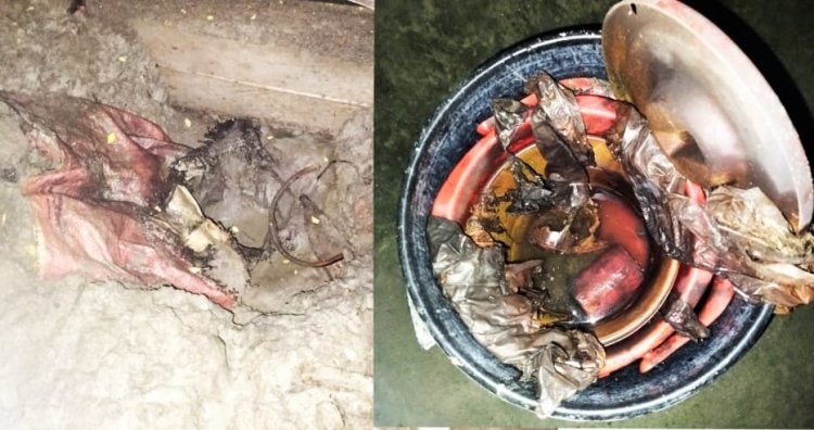 চাঁপাইনবাবগঞ্জে মজুদকৃত ককটেল বিস্ফোরণ